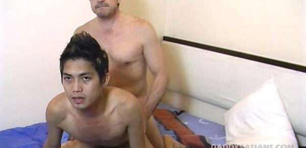  Daddy Fucks Asian Twink Michael and Cums On Him